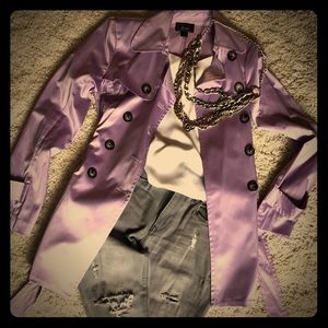 Lilac purple trenchcoat